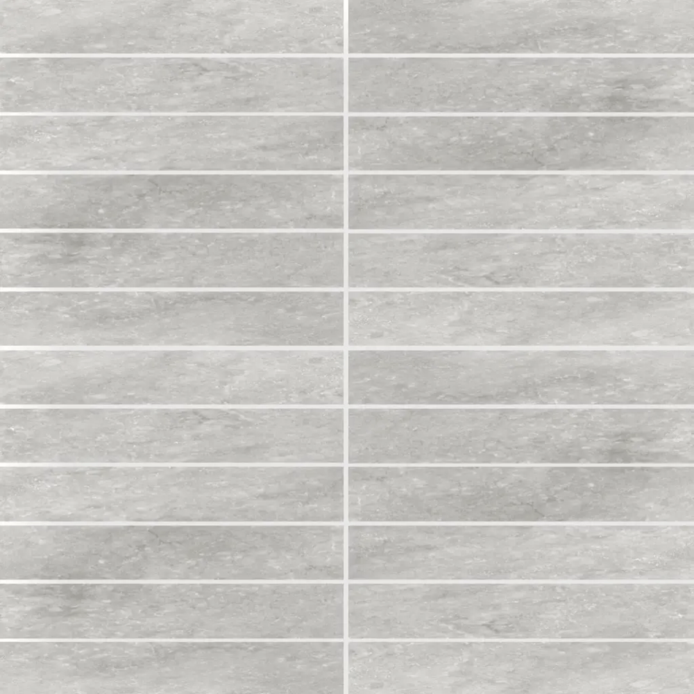 ET Tile VENLIGGREFIN	VENT LIGHT GREY MATT FINGER MOSAIC 23X148