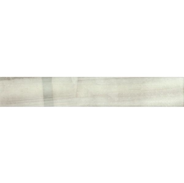 EV Tile IT-BRU-WD-37061 Brush Italian Porcelain Tile White Dust 370x61x6 Glossy