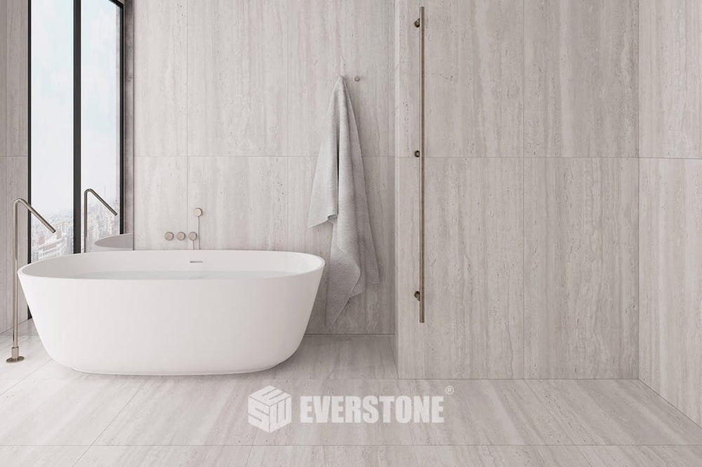 Euromarmo Chiaro Matt Travertine Look Tile 300x600mm