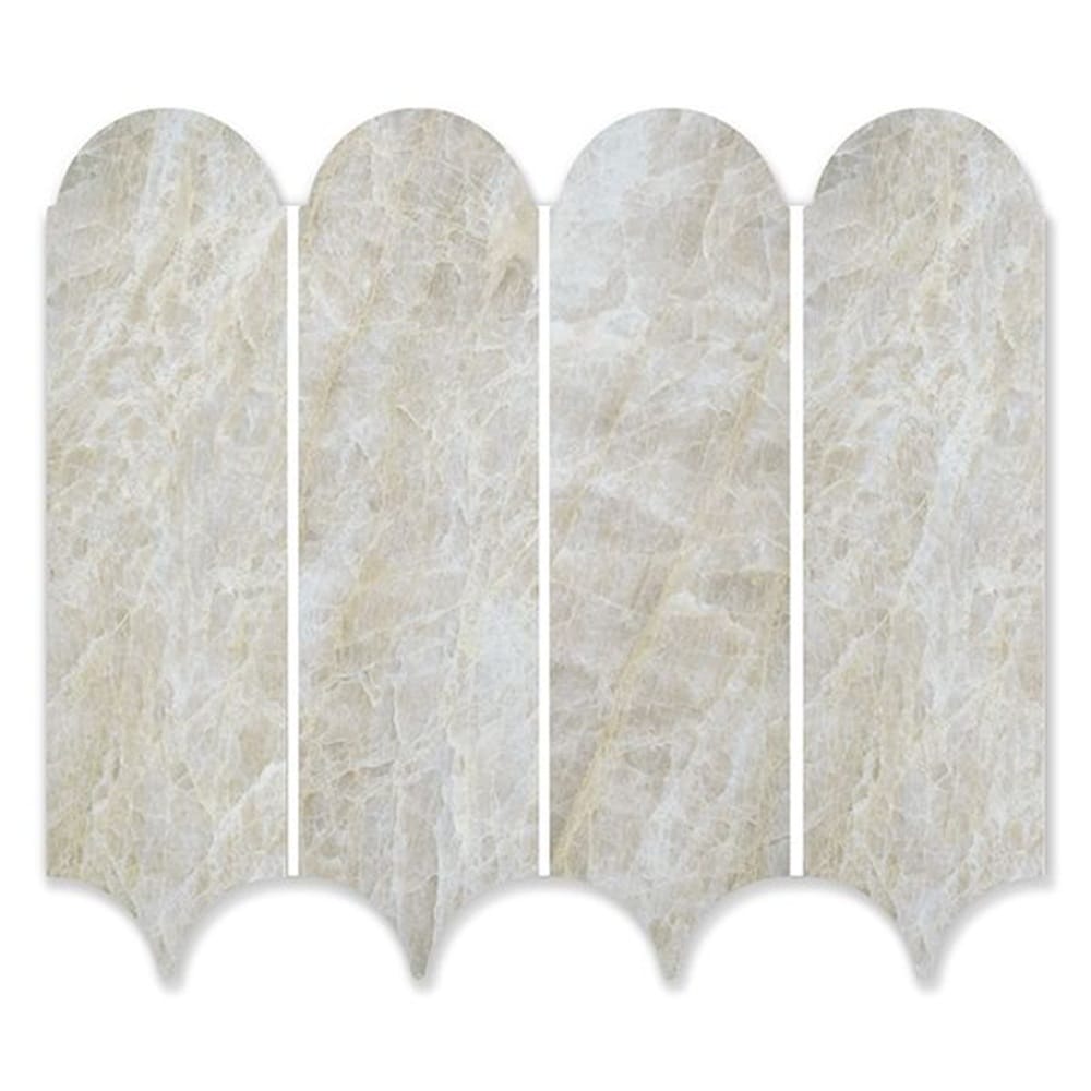 EV Tile PM-EMTJM-FEAT-H Euromarmo Mosaic Taj Mahal Feather 338x260x10 Honed