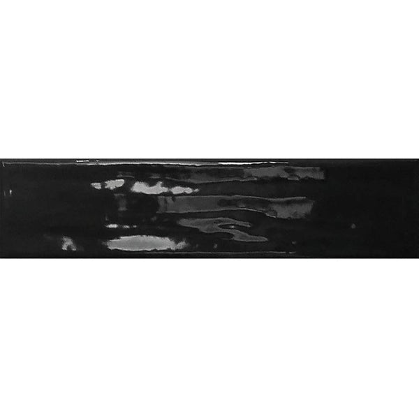 EV Tile IT-FLA-BL-25060G Flash Black 250x60x9 Glossy MADE IN ITALY