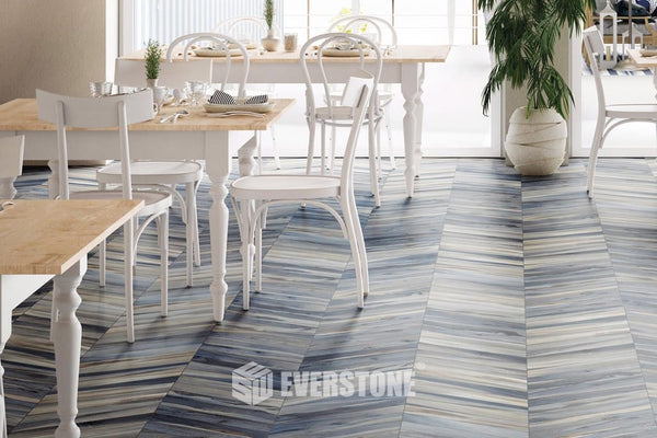 EV Tile IT-KAU-TAS-417N-CVRN Kauri Italian Porcelain Tasman Chevron 407x75 Natural