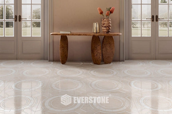 EV Tile IT-MFA-CRE-12060H Marfil Art Decor Tile Creta 1200x600 MADE IN ITALY