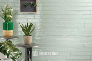 EV Tile IT-VIC-MT-37061  Victory Mint 370x61x6 Glossy MADE IN ITALY