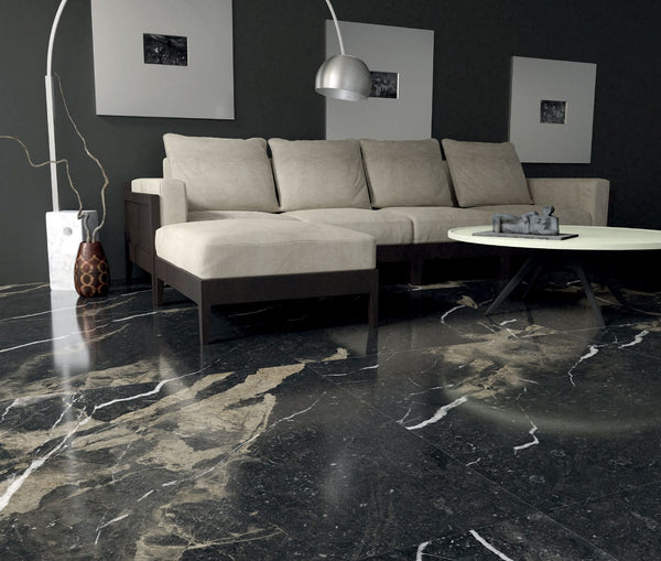 Everstone Tile Everstone Superb Marble Natural Finish 1200x1200mm Made in Italy - Pierre Black