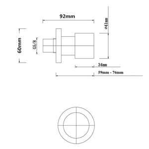 BUYG0007.ST LUCID PIN ROUND BRUSHED SHOWER WALL TAPS