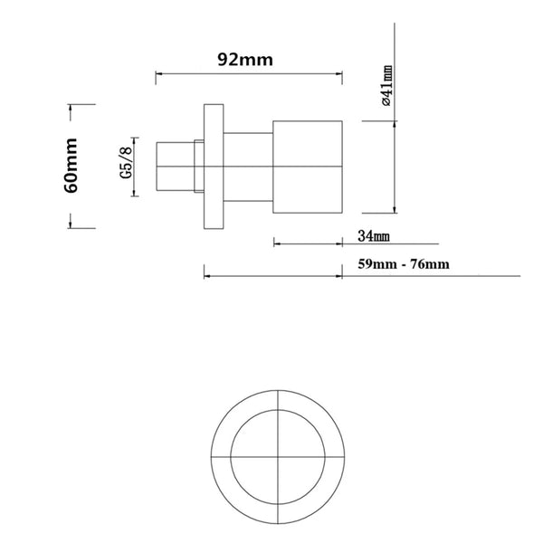 LUCID PIN Series Black Shower Wall Taps OX0007.ST