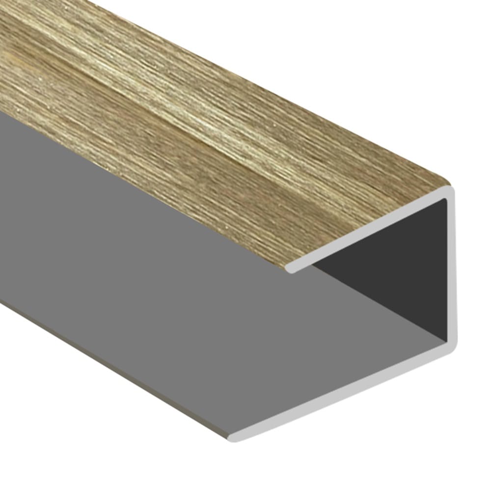 Flooring Oddz Timber Flooring Metal Senior End Trim - CC WEATHERED OAK