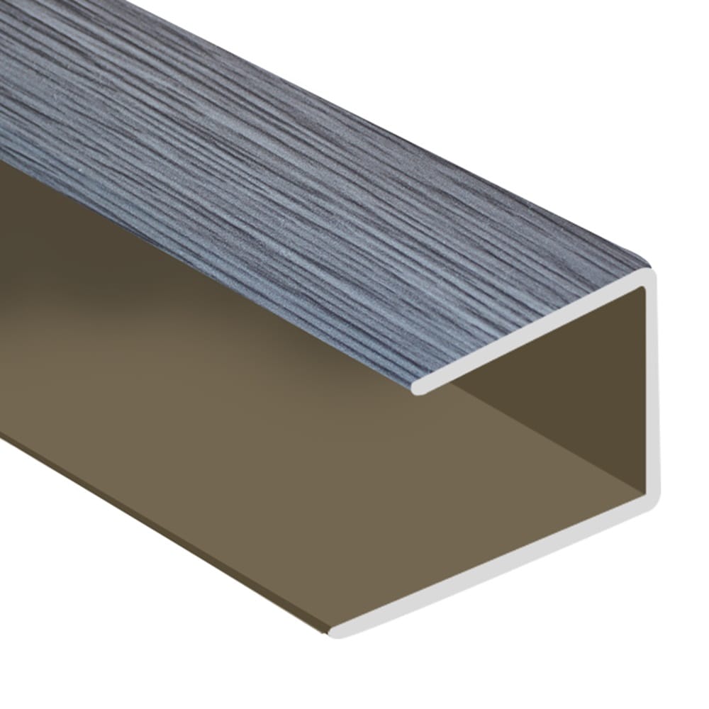 Flooring Oddz Timber Flooring Metal Senior End Trim - DARK GREY