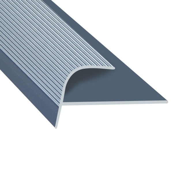 Flooring Oddz Timber Flooring Metal Senior Stair Trim - SILVER