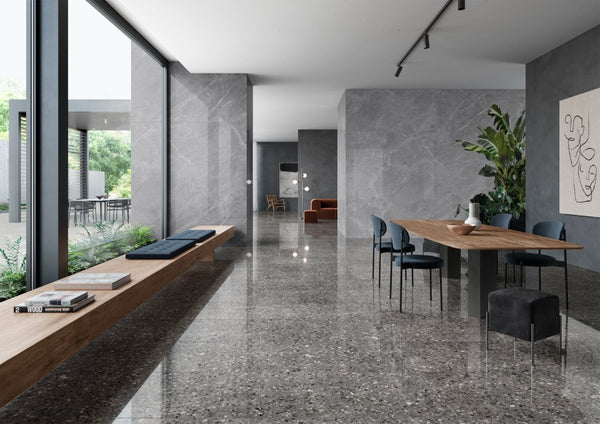 SAI0020 FRAMMENTA TERRAZZO GRIGIO POLISH RECT 600X600MM