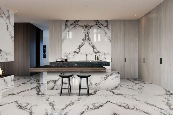 Gen Stone Grandeur Collection - SSG02 Calacatta Fendi 3200x1600x12mm Matt Finish
