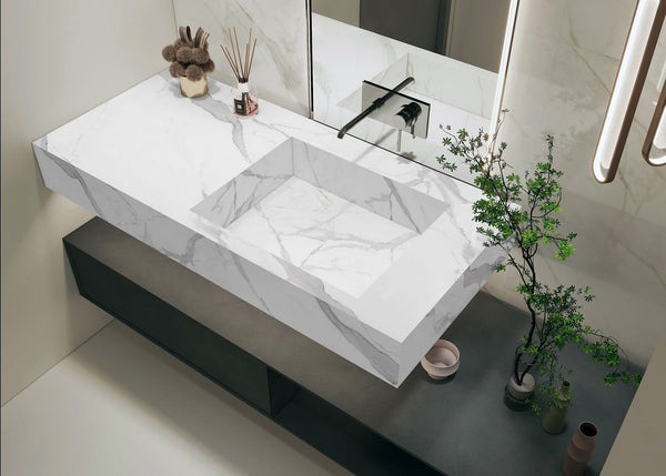 Gen Stone Opulence Collection - SSOP04 Volaka White 3200x1600x12mm Polished Finish