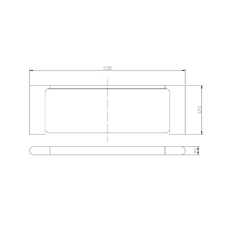 AU Series Chrome Glass Shelf CH8014.TR
