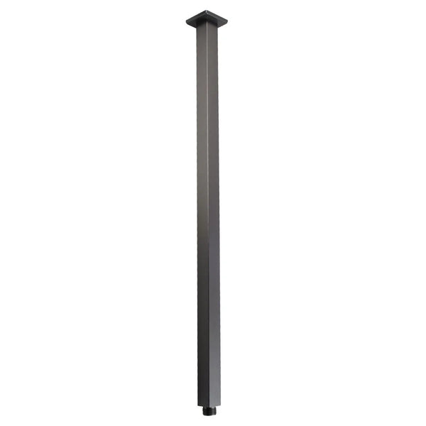 GM0106.SA SQUARE GUN METAL GREY CEILING SHOWER ARM 600MM