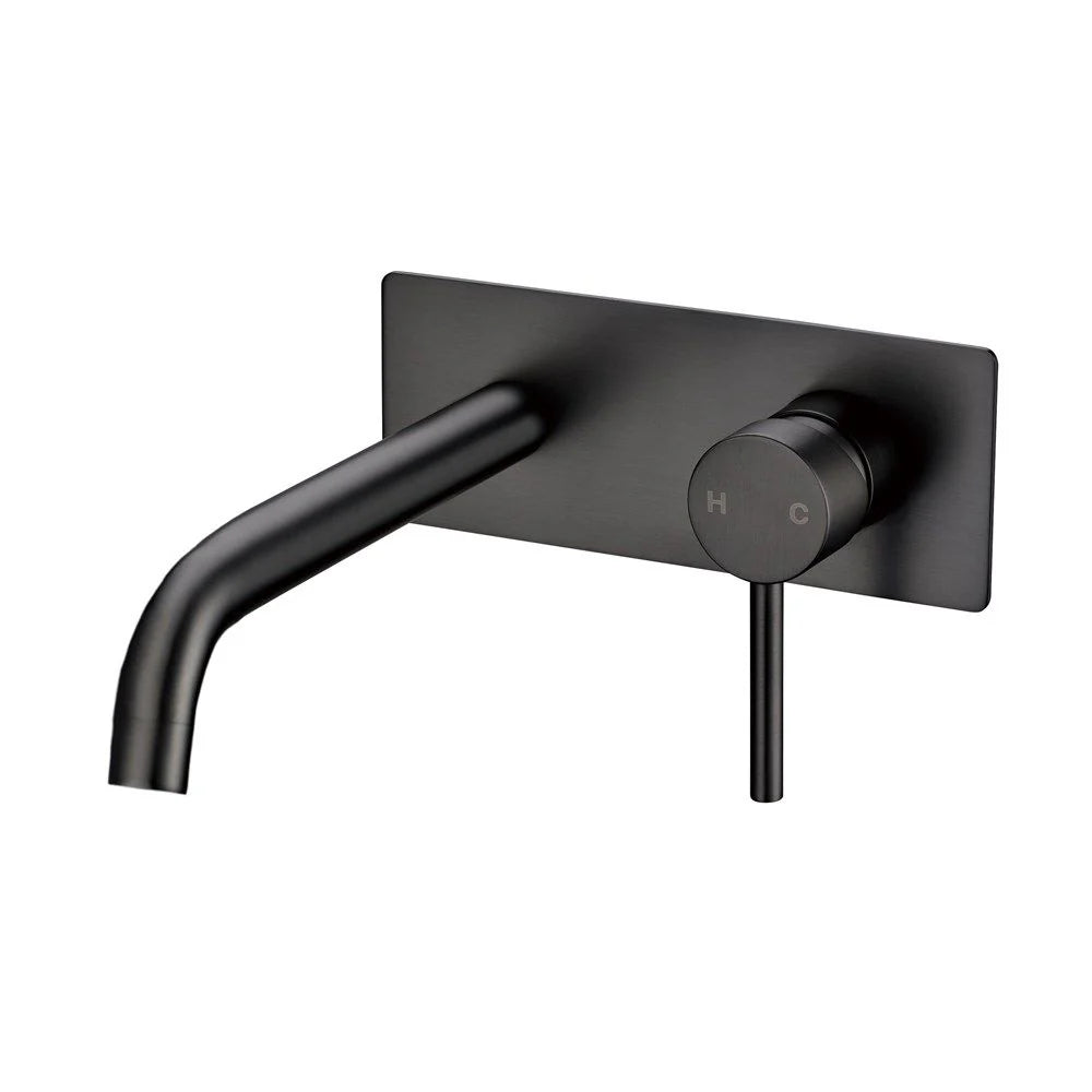 GM0144-2-EX.BM LUCID PIN SERIES GUN METAL WALL MIXER WITH ROUND SPOUT