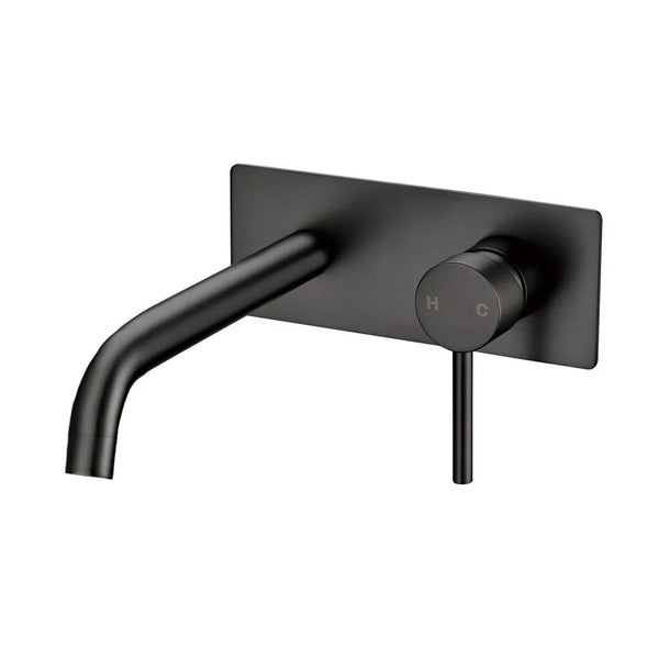 GM0144-2-EX.BM LUCID PIN SERIES GUN METAL WALL MIXER WITH ROUND SPOUT
