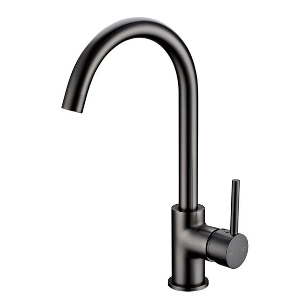 GM1026.KM ROUND GUN METAL GREY KITCHEN SINK MIXER TAP