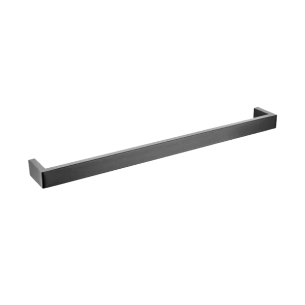 GM7001.TR IVANO SERIES SQUARE GUN METAL GREY SINGLE TOWEL RAIL 600MM