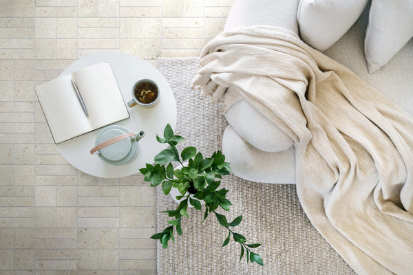 GNS Tile 1APOWHT APOLLO WHITE LIMESTONE TUMBLED 100X100