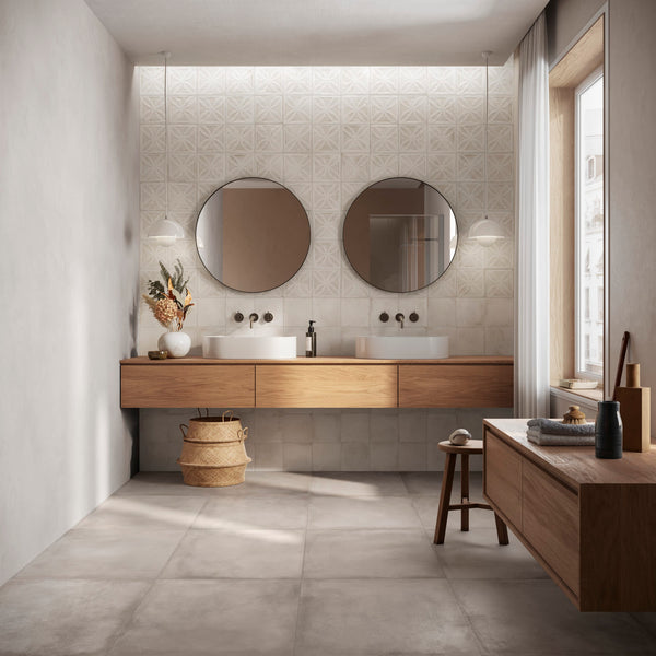 GNS Tile 2AMUWH3D RC7F AMURI AVORIO WHITE 3D MATT DECOR 200X200