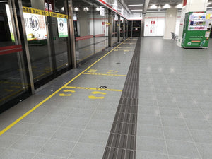 GNS Tile 3TACGRA D502D-1 (3TACBKA) TACTILE PLUS GRAPHITE WARNING DOTS 300X300