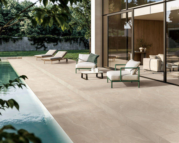 GNS Tile 6CRWBEX 60CR02R CROWN TRAVERTINE BEIGE EXTERNAL P5 600X600