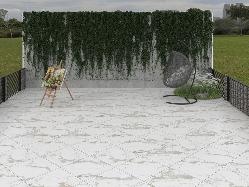 Altura Imperial Gold Matt Marble Look Tile 600x600mm