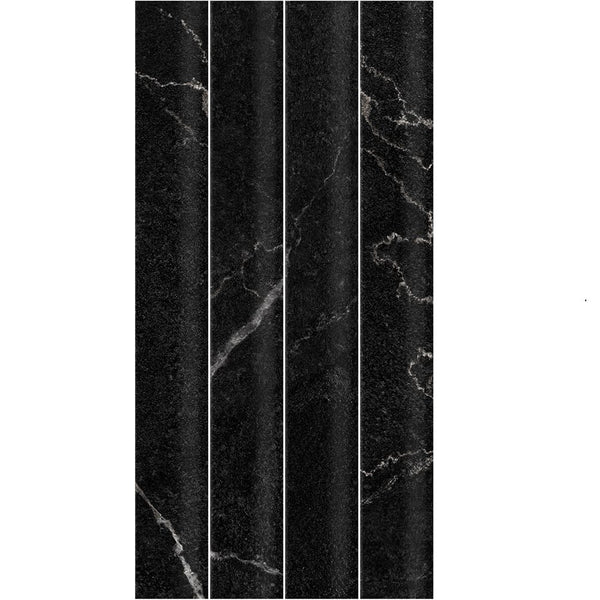 GNS Tile AMIBKS13 AMI50303 AMICI BLACK CONCAVE SUBWAY SATIN 50X300