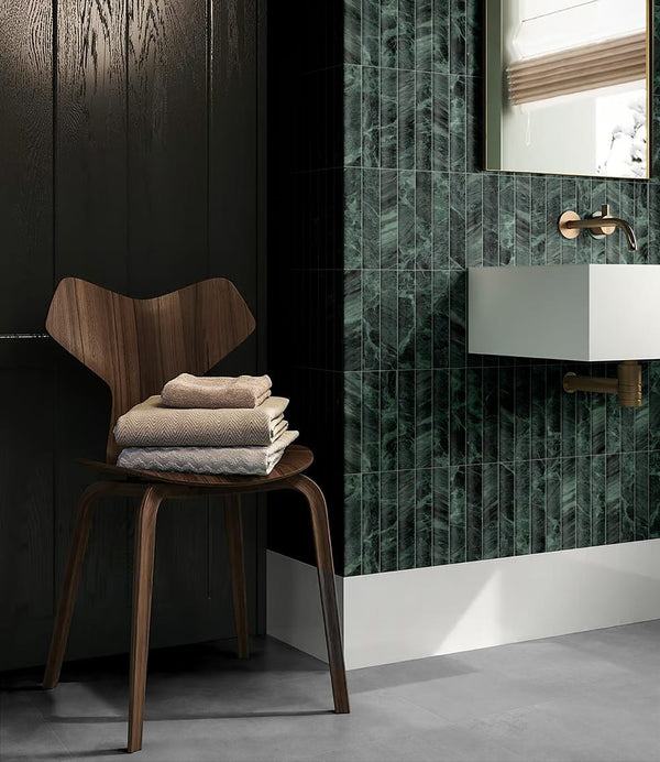 GNS Tile AMIGNS13 AMI50302 AMICI GREEN CONCAVE SUBWAY SATIN 50X300