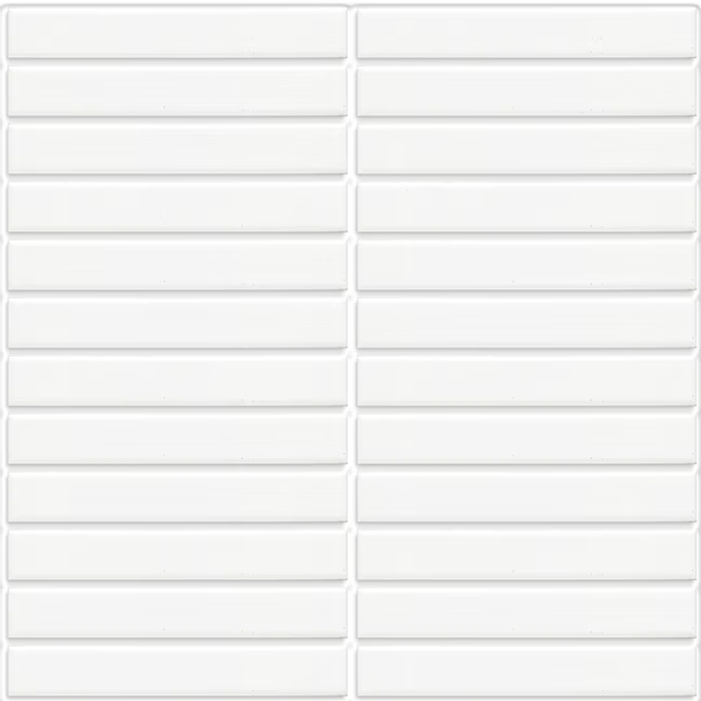GNS Tile KIT003 KITKAT WHITE GLOSS MOSAIC 22.5X146.5