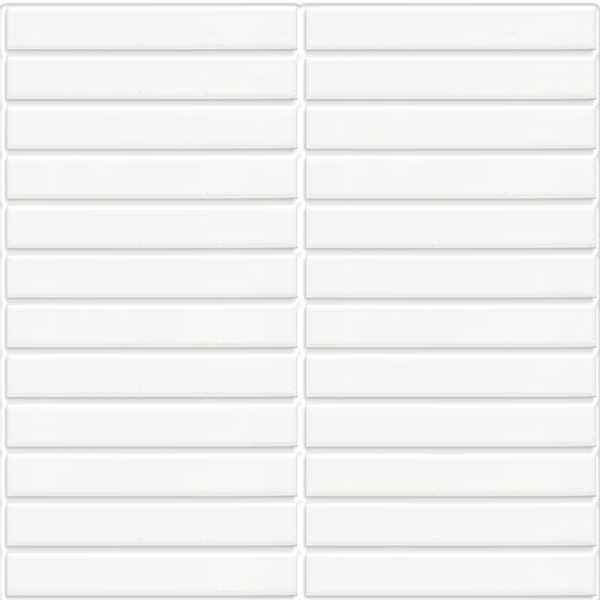 GNS Tile KIT003 KITKAT WHITE GLOSS MOSAIC 22.5X146.5