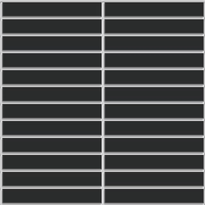 GNS Tile KIT009 KITKAT BLACK GLOSS MOSAIC 22.5X146.5