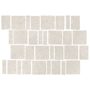 VICTILES Tile MIS006  STM02PNCMOS MISTO STONE BEIGE MATT TUMBLED MOSAIC 296X396