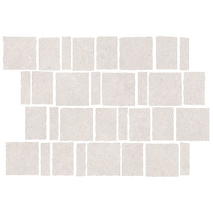 VICTILES Tile MIS003  STM01PNCMOS MISTO STONE WHITE MATT TUMBLED MOSAIC 296X396