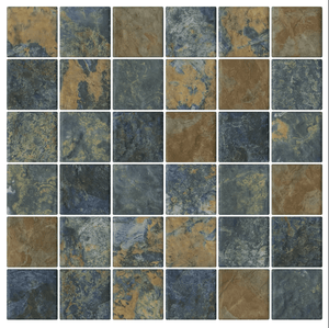 GNS Tile STH036 2SR1 SOUTH PACIFIC SAMOA VERDIGRIS MOSAIC 47X47
