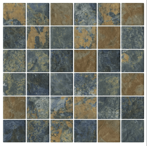 GNS Tile STH036 2SR1 SOUTH PACIFIC SAMOA VERDIGRIS MOSAIC 47X47