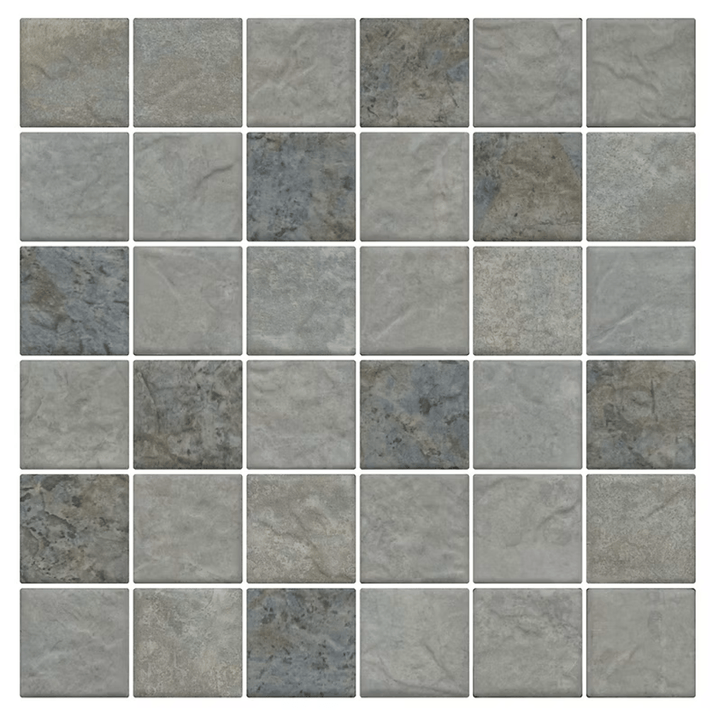 GNS Tile STH056 2SR1 SOUTH PACIFIC FIJI STONE GREY MOSAIC 47X47