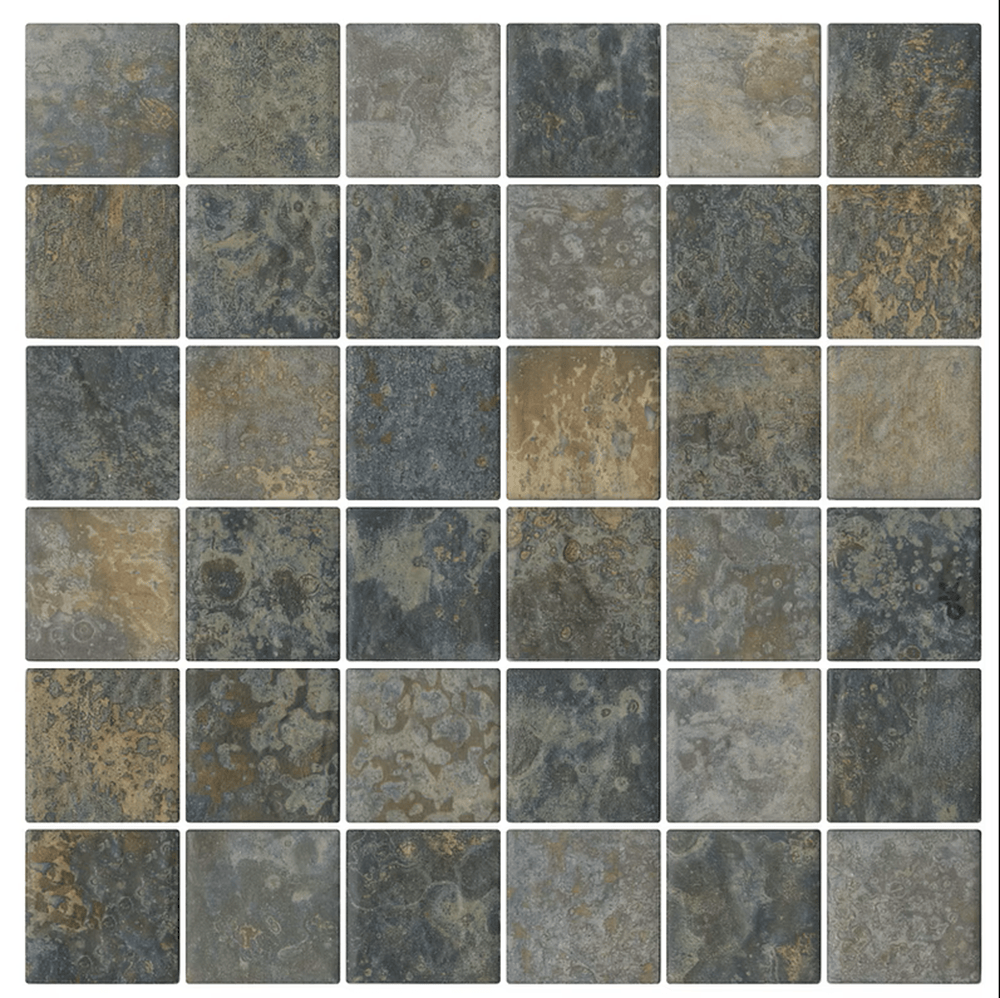 GNS Tile STH062 2SR1 SOUTH PACIFIC TAHITI DRIFT ROCK BLUE MOSAIC 47X47