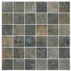 GNS Tile STH062 2SR1 SOUTH PACIFIC TAHITI DRIFT ROCK BLUE MOSAIC 47X47
