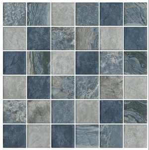 GNS Tile STH081 2SR1 SOUTH PACIFIC VANUATU WAVE BLUE MOSAIC 47X47
