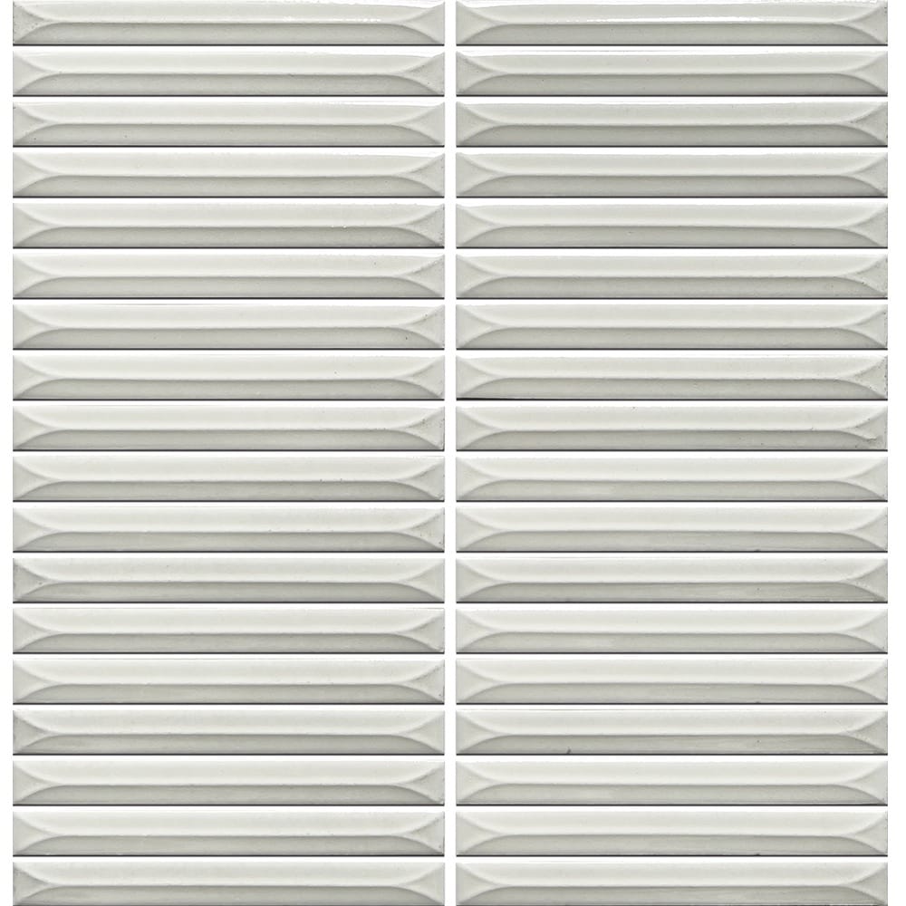 GNS Tile UKB003 UKIBORI WHITE GLOSS 15X145MM