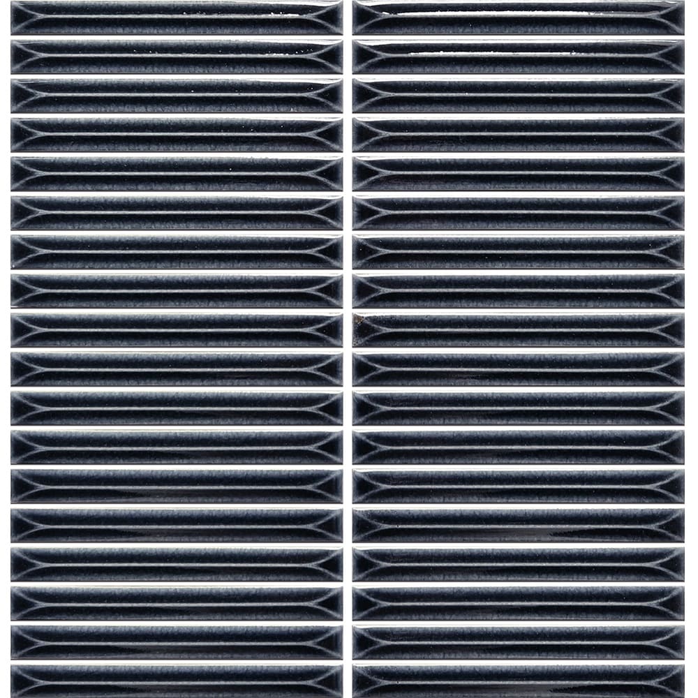GNS Tile UKB009 UKIBORI MIDNIGHT BLACK GLOSS 15X145MM