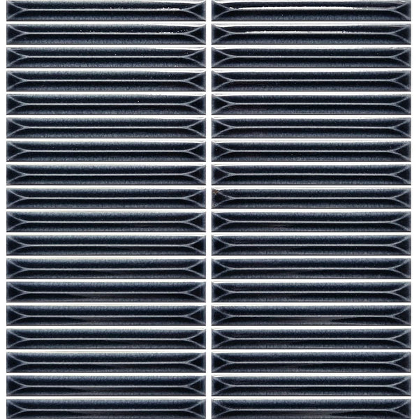 GNS Tile UKB009 UKIBORI MIDNIGHT BLACK GLOSS 15X145MM