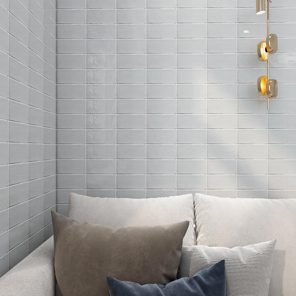 THEO DI Tile Haven Oyster Gloss Subway Tile 75x150mm
