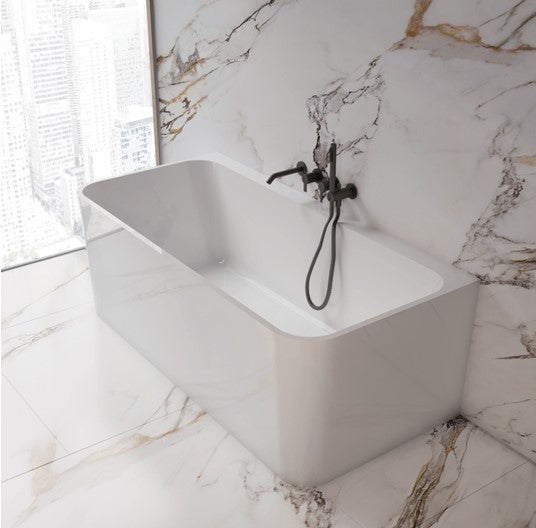 SY-193-150 Helix Collection Back To Wall Bathtub 1500mm (Long) x 750mm (Wide) x 600mm (Height)