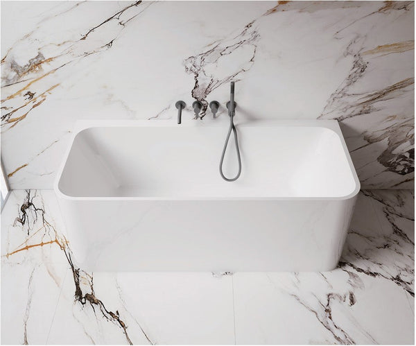SY-193-140 Helix Collection Back To Wall Bathtub 1400mm (Long) x 700mm (Wide) x 600mm (Height)