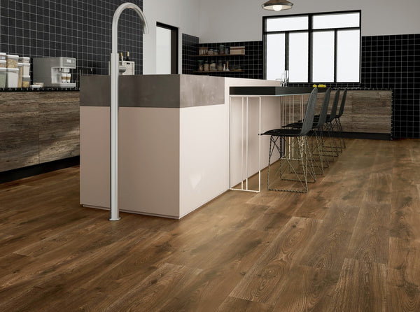 HTT Flooring simple MTF Water resistant Laminate Flooring 1216x190x12mm - Brown Vintage Oak