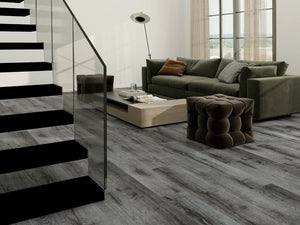 HTT Flooring simple MTF Water resistant Laminate Flooring 1216x190x12mm - Silver Grey Oak