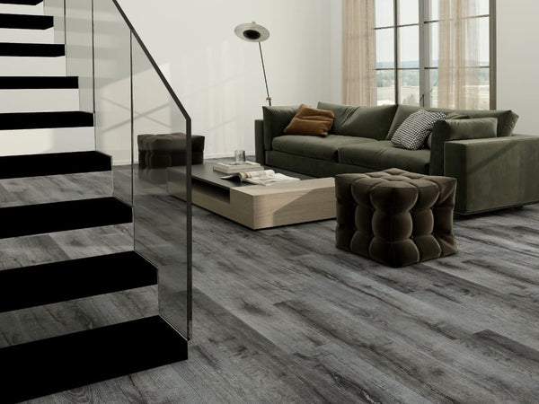 HTT Flooring simple MTF Water resistant Laminate Flooring 1216x190x12mm - Silver Grey Oak